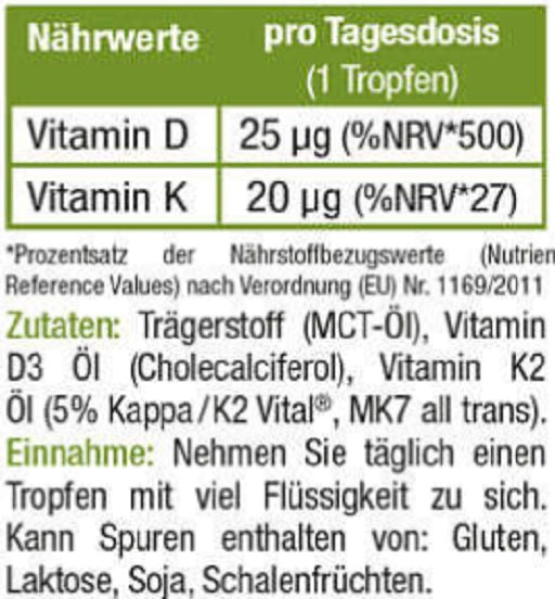 Sinob Vitamin D3 + K2 Tropfen 10ml — vue 2