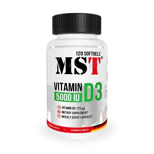 MST Vitamin D3 5000IU 120 Softgels MST