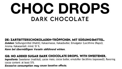 INLEAD Choc Drops 150g — Dark Chocolate — vue 3