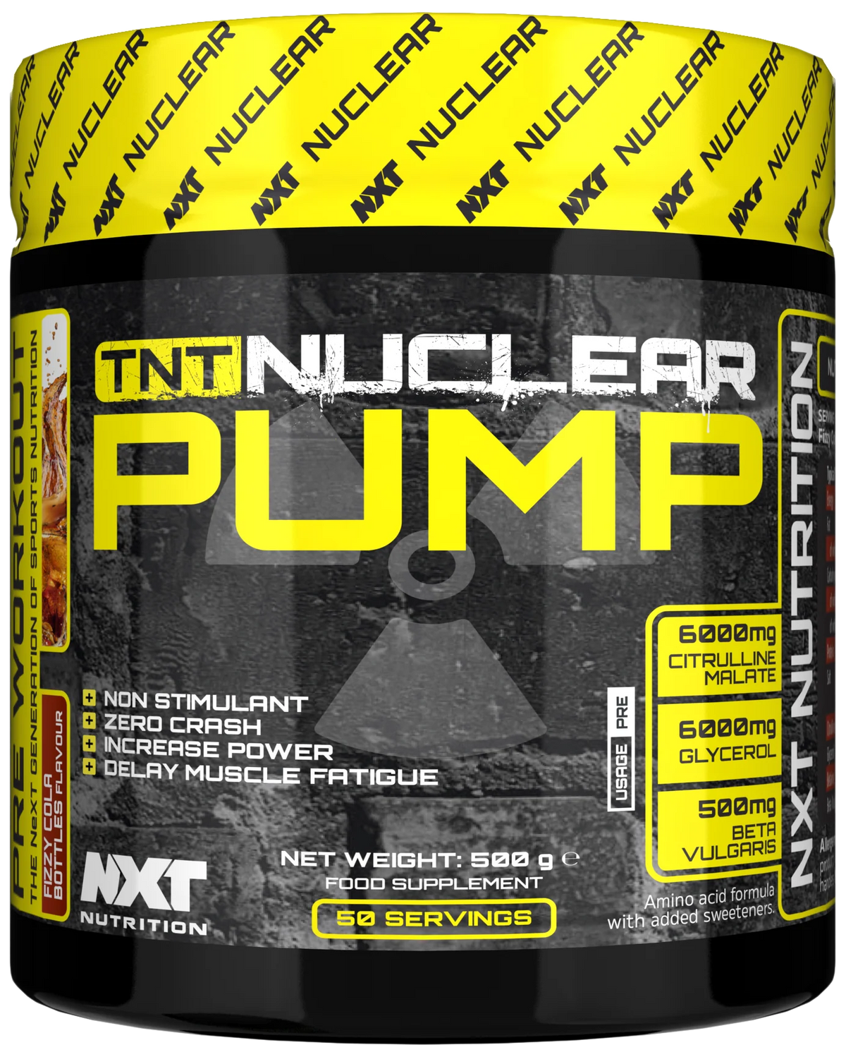 NXT Nutrition TNT Nuclear Pump 500g — Fizzy Cola Bottles — vue 4