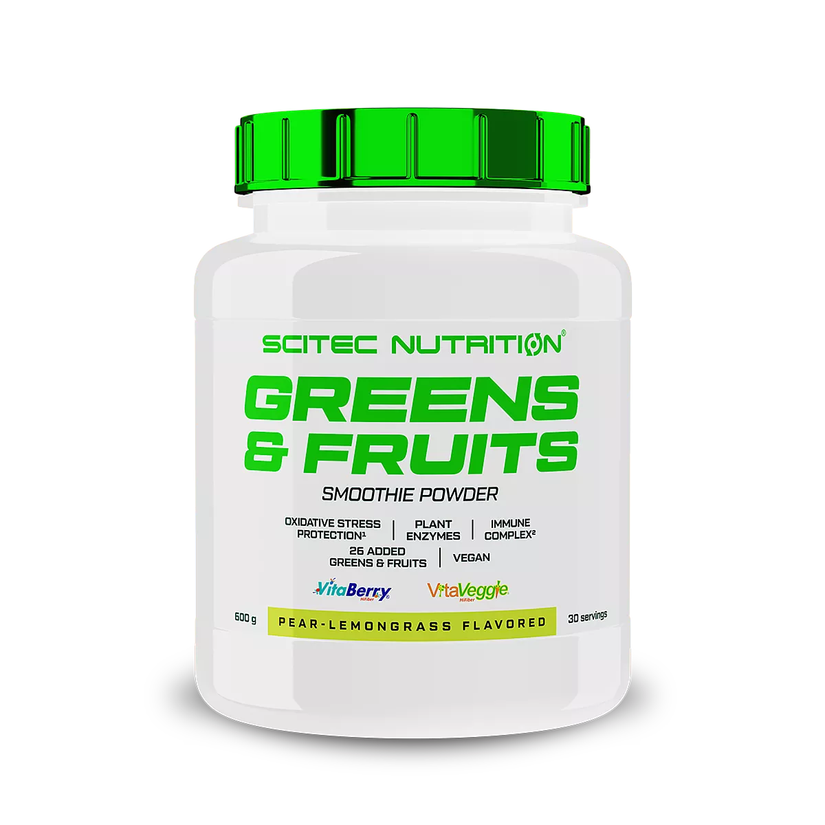 Scitec Greens & Fruits 600g — Birne Zitronengras