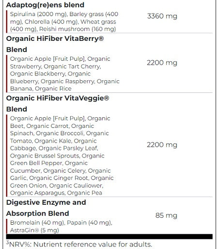 Scitec Greens & Fruits 600g — Birne Zitronengras — vue 3