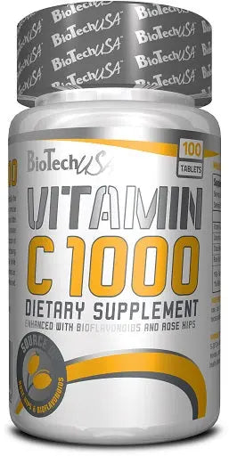 BioTech Vitamin C 1000 - Complément Nutrition 100 Comprimés. BioTech USA