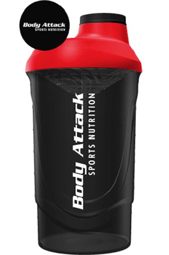 Body Attack Shaker 600ml — Rot-Transparent — vue 5