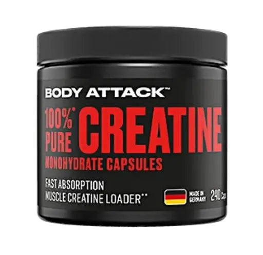 Body Attack 100% pure Creatine 240 Capsules Body Attack
