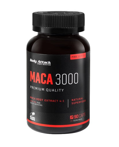 Body Attack Maca 3000 - Complément Nutrition 90 Caps