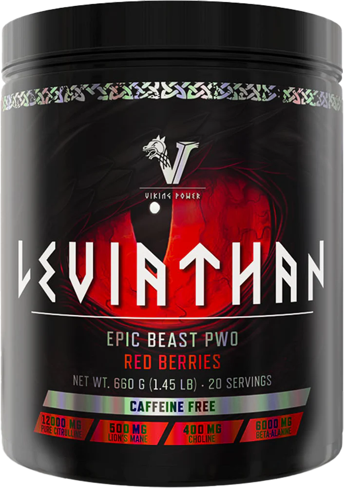 Viking Power - Leviathan Hardcore - Caffeine Free - 660 g — Red Berries