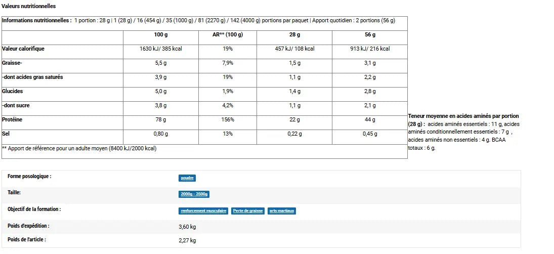 Biotech 100% Pure Whey Protéine 2270g BioTech