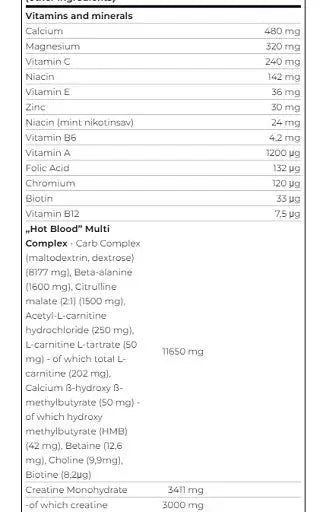 Scitec Hot Blood NO-STIM 375g Scitec