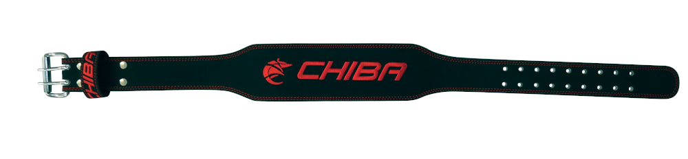 Chiba - 40810 - Ledergürtel schwarz/rot — XS