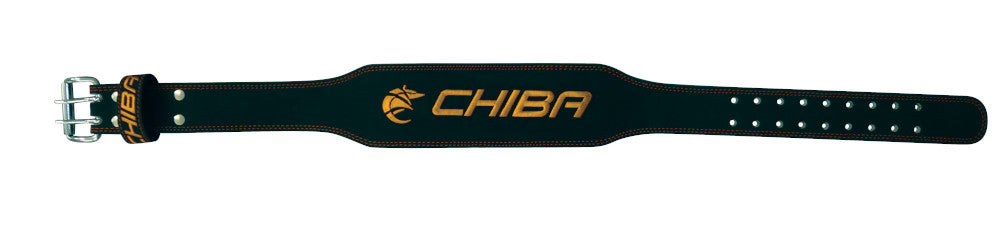 Chiba - 40810 - Ledergürtel schwarz/gold — XS