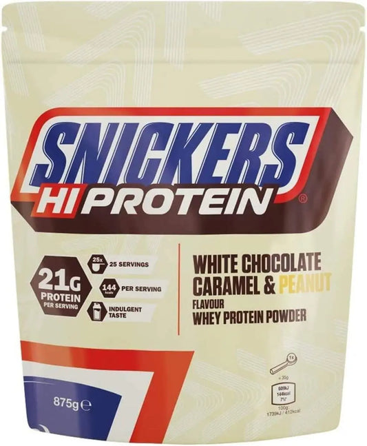 Snickers White Protein Powder 875g/455g - White Chocolate, Caramel & Peanut — 875g