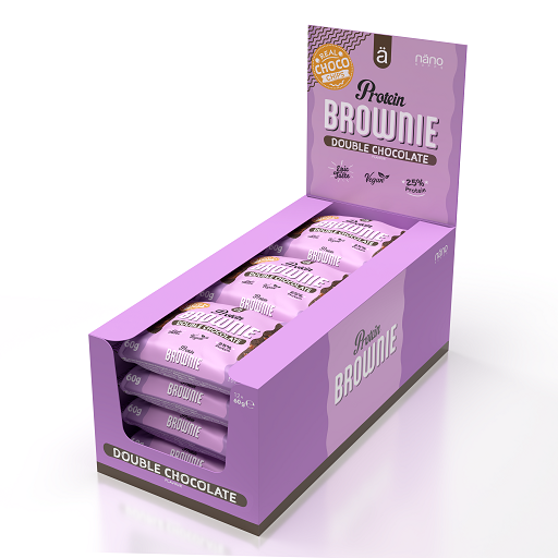 Nanosupps Protein Brownie 12x60g — Double-Chocolate MHD 07.04.2026