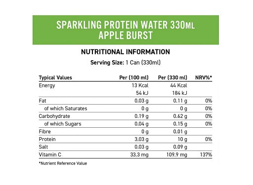 Applied Nutrition Sparkling Protein Water 12x330ml — Apple Burst — vue 4