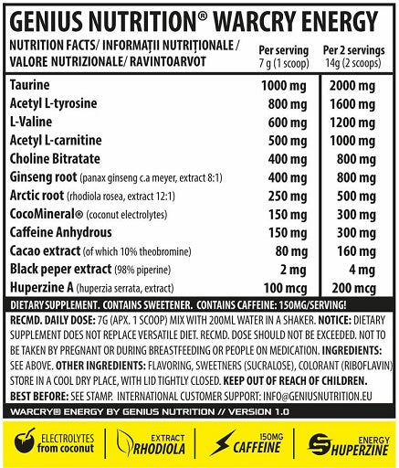 Genius Nutrition - Warcry Energy 300g — Electric Fruits — vue 3
