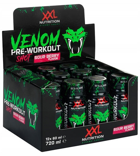 XXL Nutrition Venom Shot 12x60ml — Saure Beere