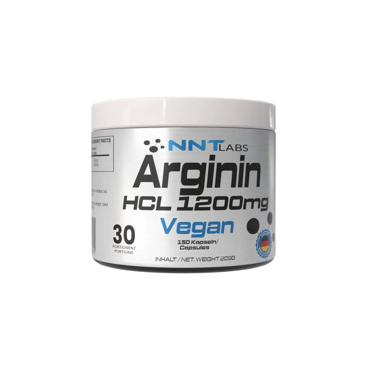 NNT Arginin HCL 1200 mg 150 Kapseln — vue 4