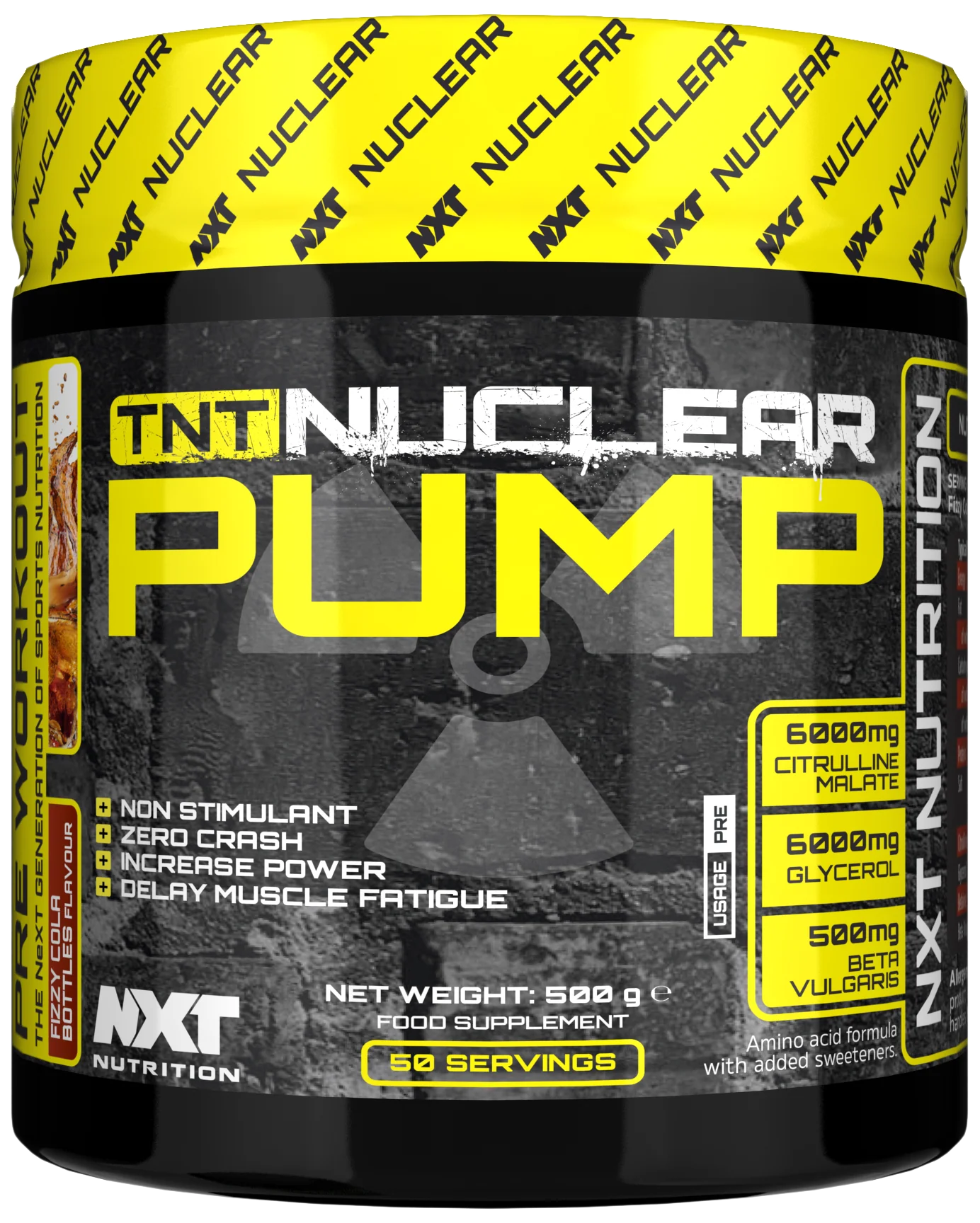 NXT Nutrition TNT Nuclear Pump 500g — Fizzy Cola Bottles — vue 2