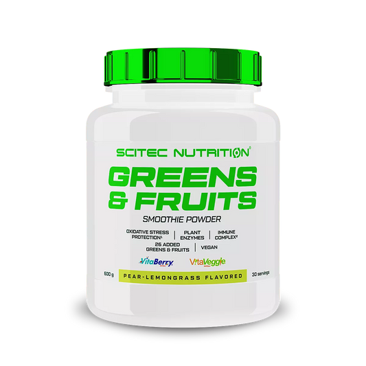 Scitec Greens & Fruits 600g — Birne Zitronengras