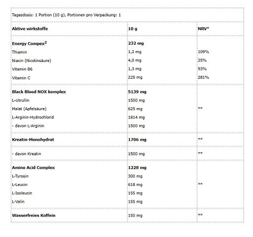 BioTech Black Blood NOX+ PROBEN 5x20g MIX — vue 2