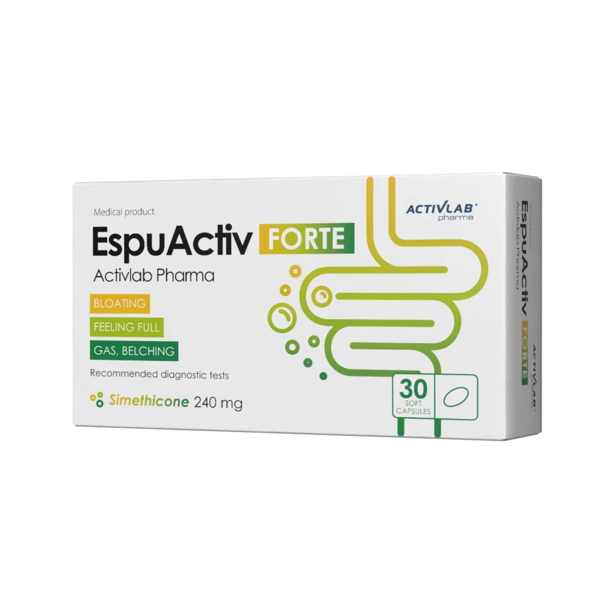 Activlab Pharma EspuActiv FORTE – Simeticon 240mg - 30 Softgel-Kapseln — vue 2