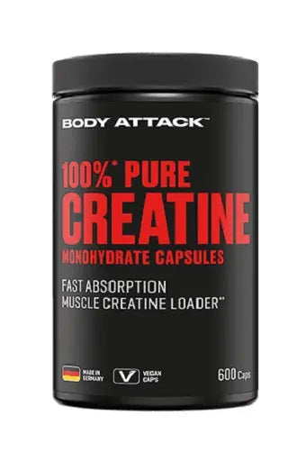 Body Attack 100% Pure Creatine 600 Capsules Body Attack