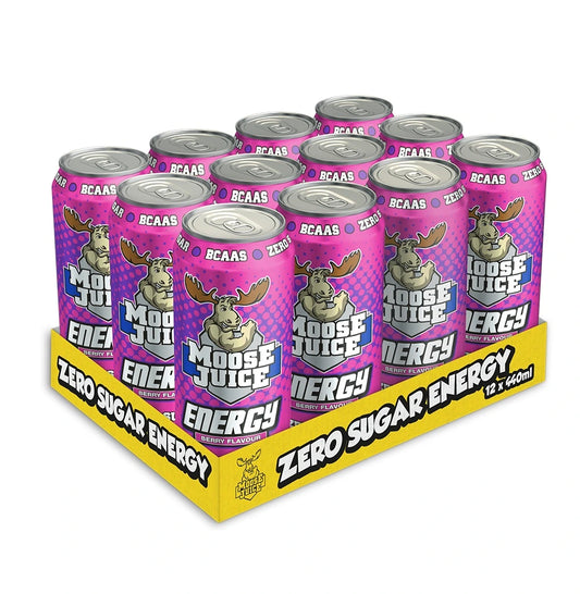 Muscle Moose Juice Energy Drink Zero Sugar - (12x440ml) — Berry