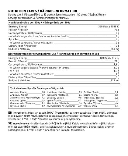 Swedish Supplements Casein Royal 900g Cookies & Cream